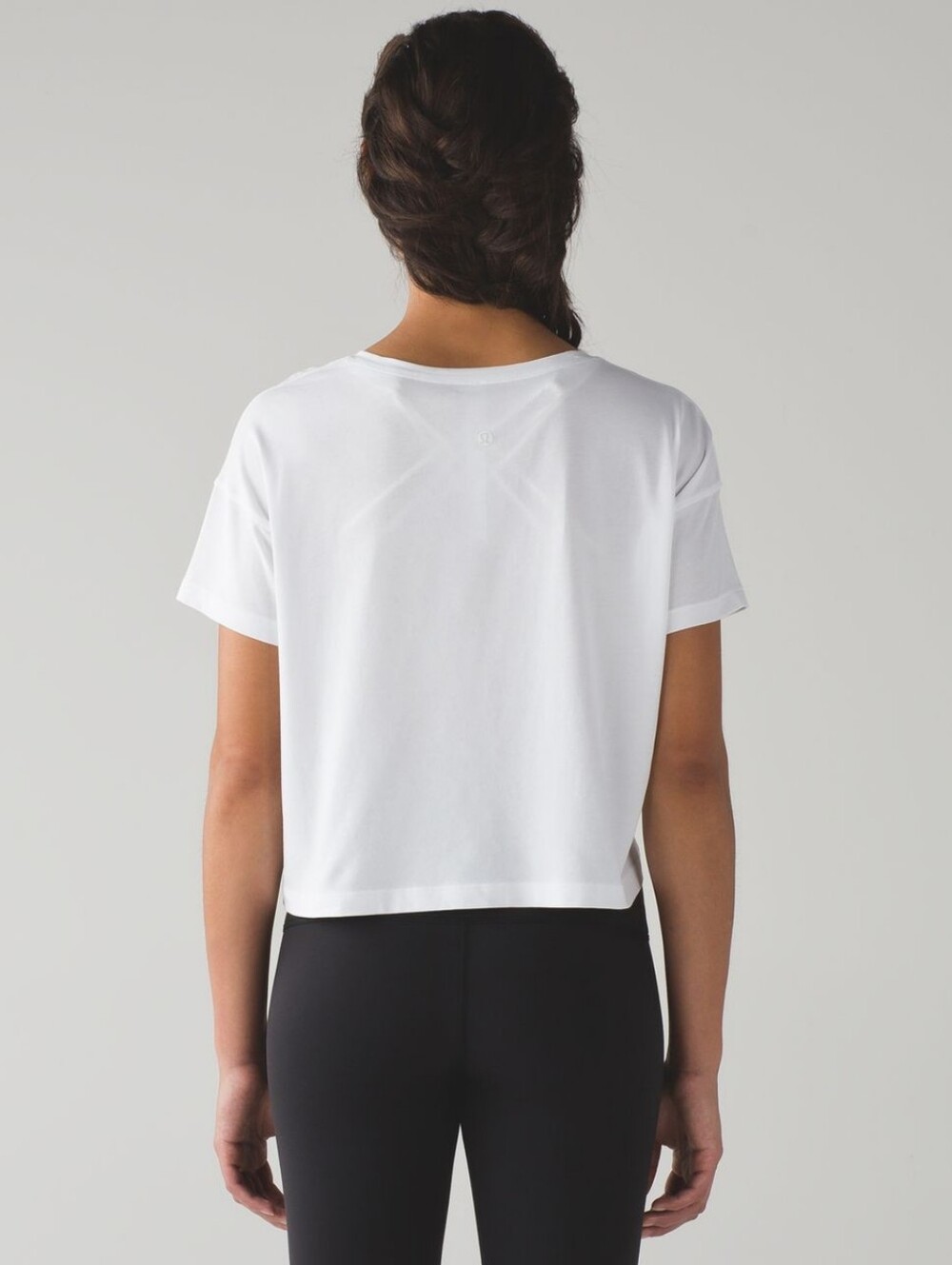 Lululemon Cates Crop Tee White Like New